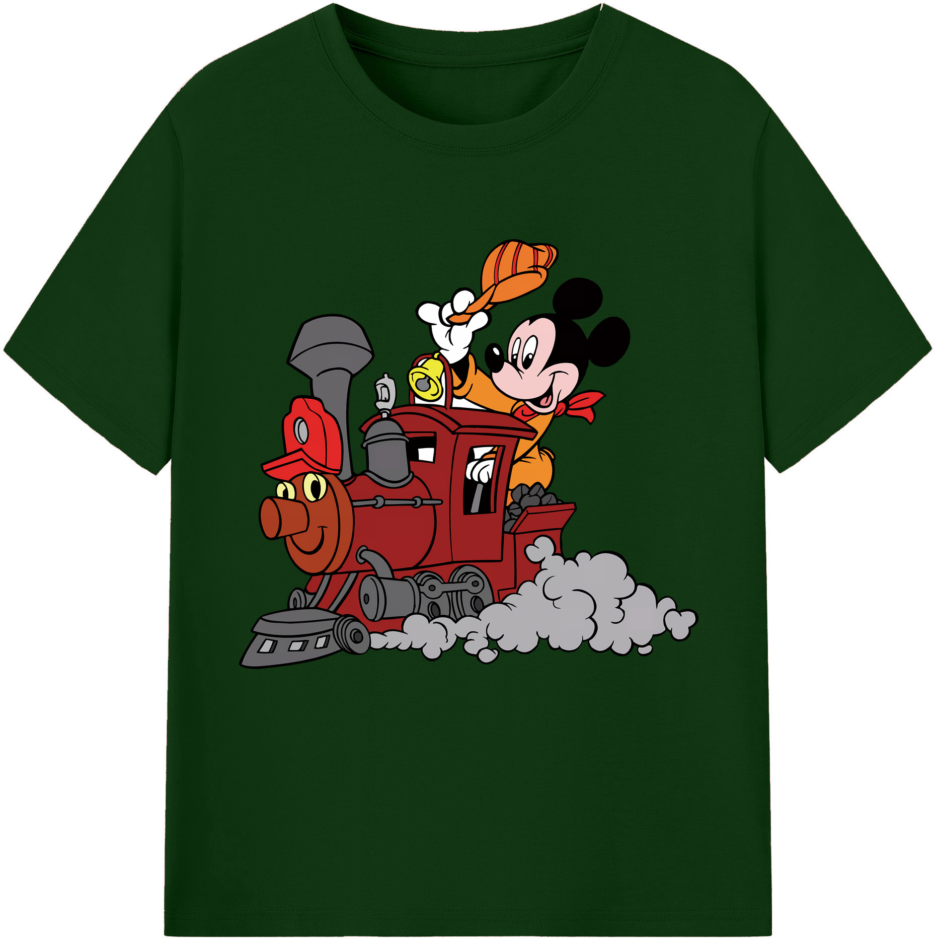 （画像用） ミッキーマウス Mickey Mouse 綿100％半袖Tシャツ（フロントプリント）